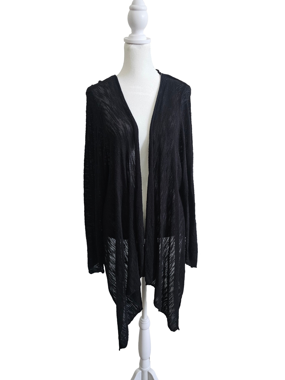 torrid Black Lightweight Open-Front Drape Cardigan Size 3